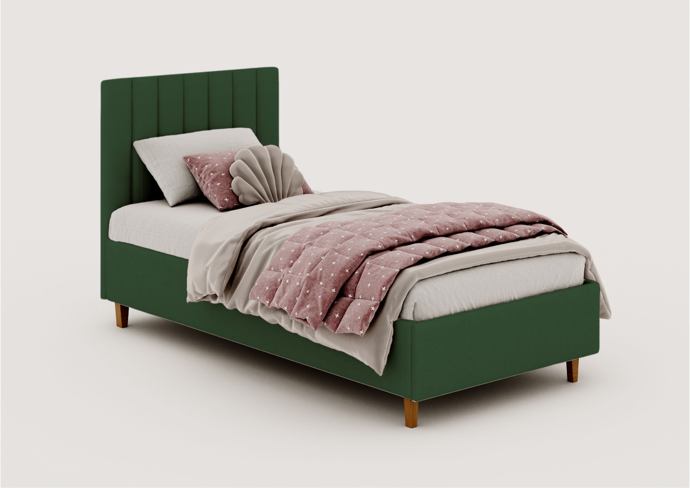 Zielone łóżko dziecięce 90x200cm